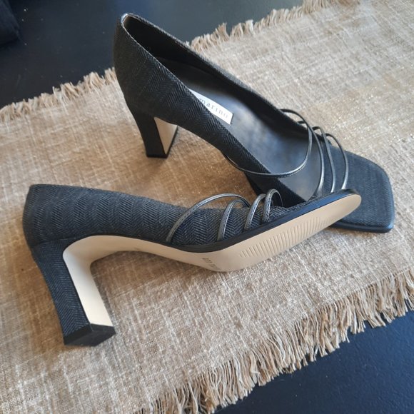 Vintage Ann Marino Strappy Square Open Toe Heels, Size 8.5 - Picture 4 of 10